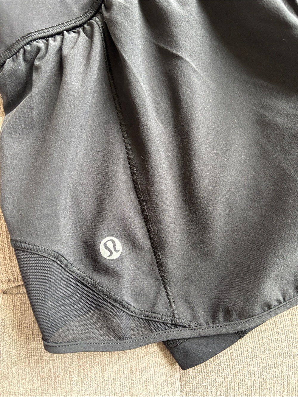 Lululemon Athletica Black Run/Train Athletic Shorts - Picture 2 of 8